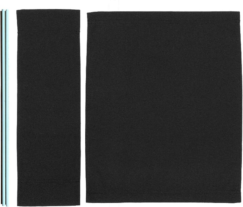 TBACW 1 Set (3pcs) 20.86" L x 16.14" W Directors Chair Canvas Replacement Director Chair Replacement Canvas with Round Fiberglass Stick for Directors Chairs Director Chair Covers Replacement Canva (Black) - Image 1